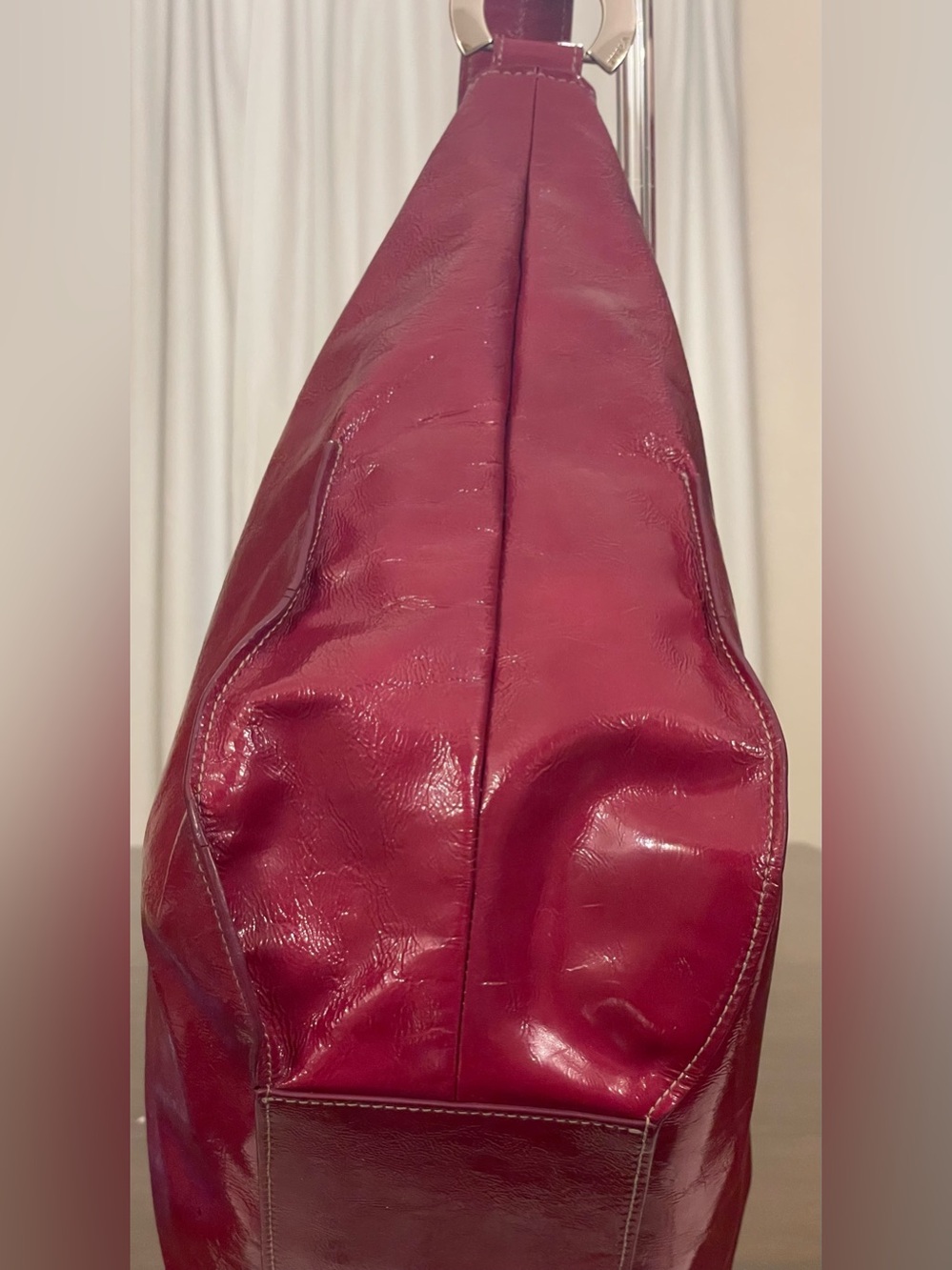Furla Patent Leather Hobo Shoulder Bag - Picture 8 of 13